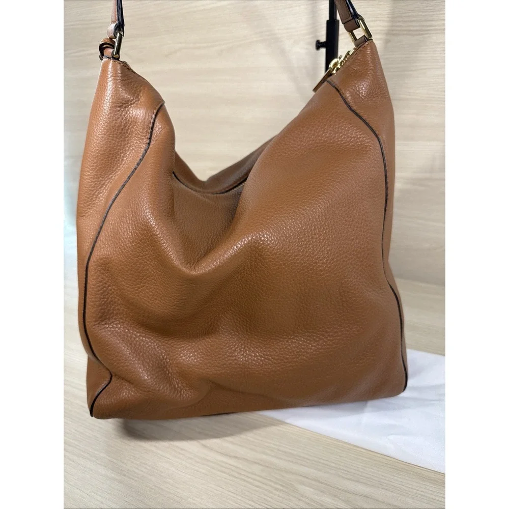 Michael Kors Addie Large Logo Hobo Shoulder Bag Two Tone Black & Brown‎